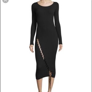 NWOT Kendall + Kylie Lace-Up Midi Sweaterdress